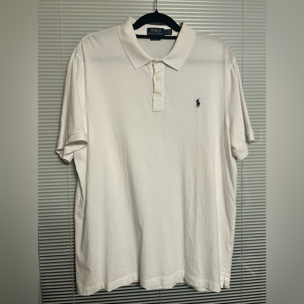 Like New Polo Ralph Lauren White Classic Fit Polo Shirt, Men’s Size Large